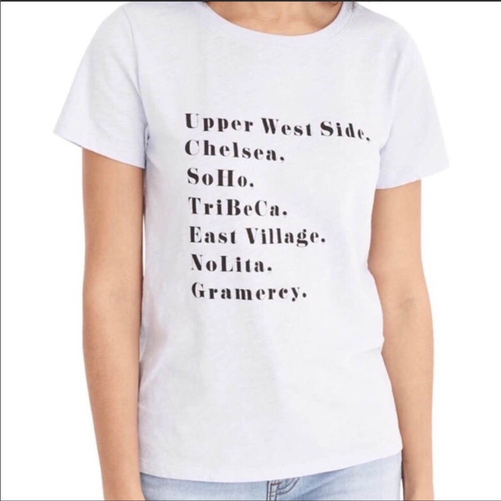 J Crew New York neighborhood t shirt.Blue. M. NWT - Picture 4 of 8